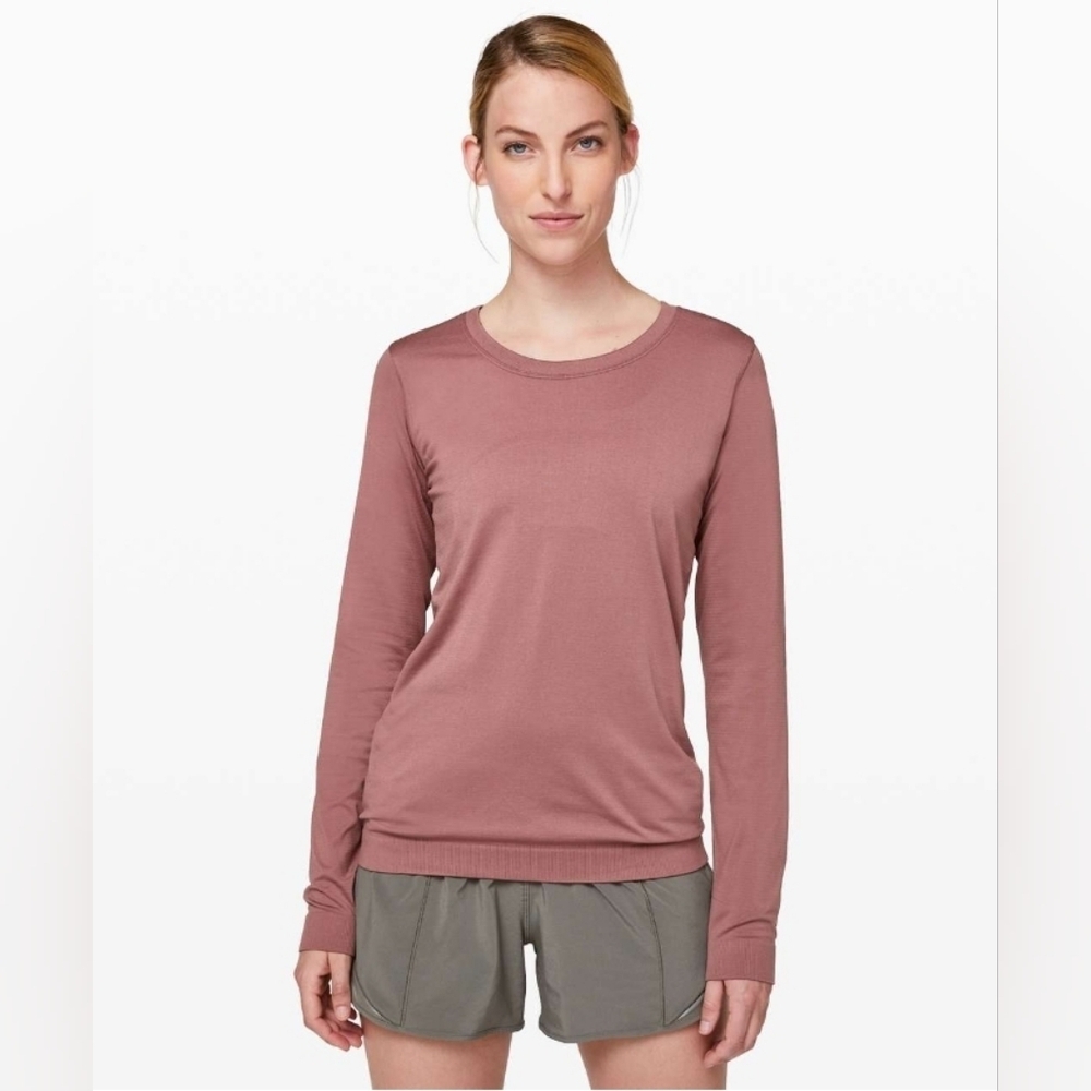 Lululemon Swiftly Tech Long Sleeve (Breeze) *Relaxed Fit Red Dust Size 6
